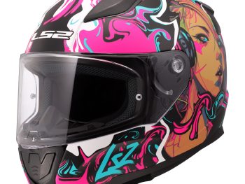 LS2 FF353 RAPID II CYBERG, MOTO ĶIVERE, matēti violeta ciāna
