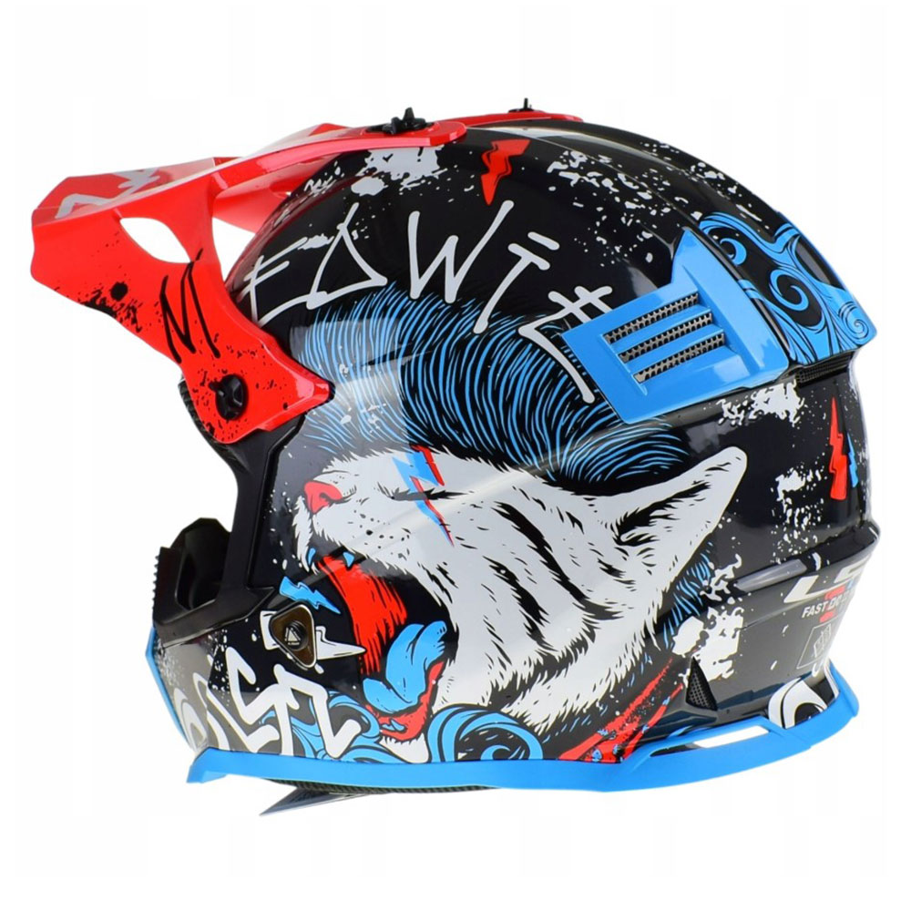 LS2 MX437 FAST II MINI STARMAW, MOTO ĶIVERE, Melna LS2 MX437 FAST II MINI STARMAW, MOTO ĶIVERE, Melna - Image 2