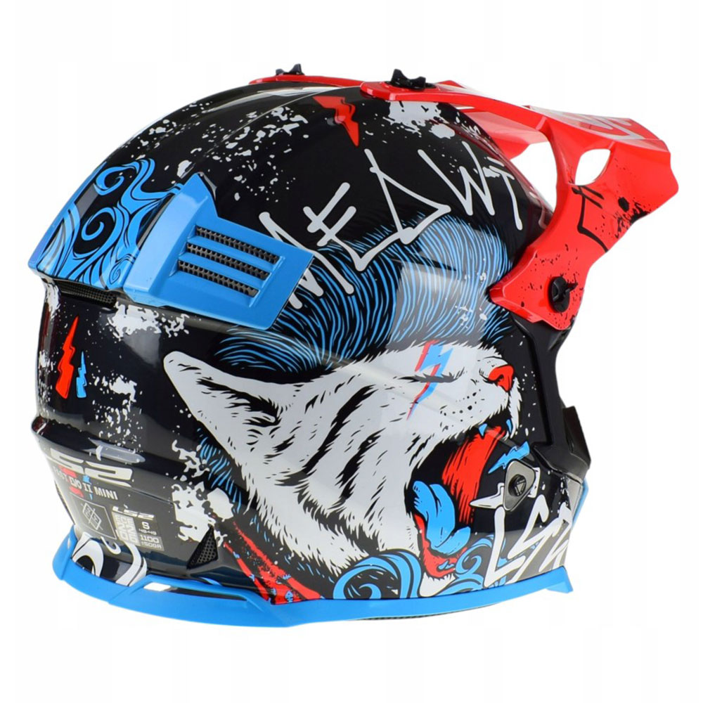 LS2 MX437 FAST II MINI STARMAW, MOTO ĶIVERE, Melna LS2 MX437 FAST II MINI STARMAW, MOTO ĶIVERE, Melna - Image 4