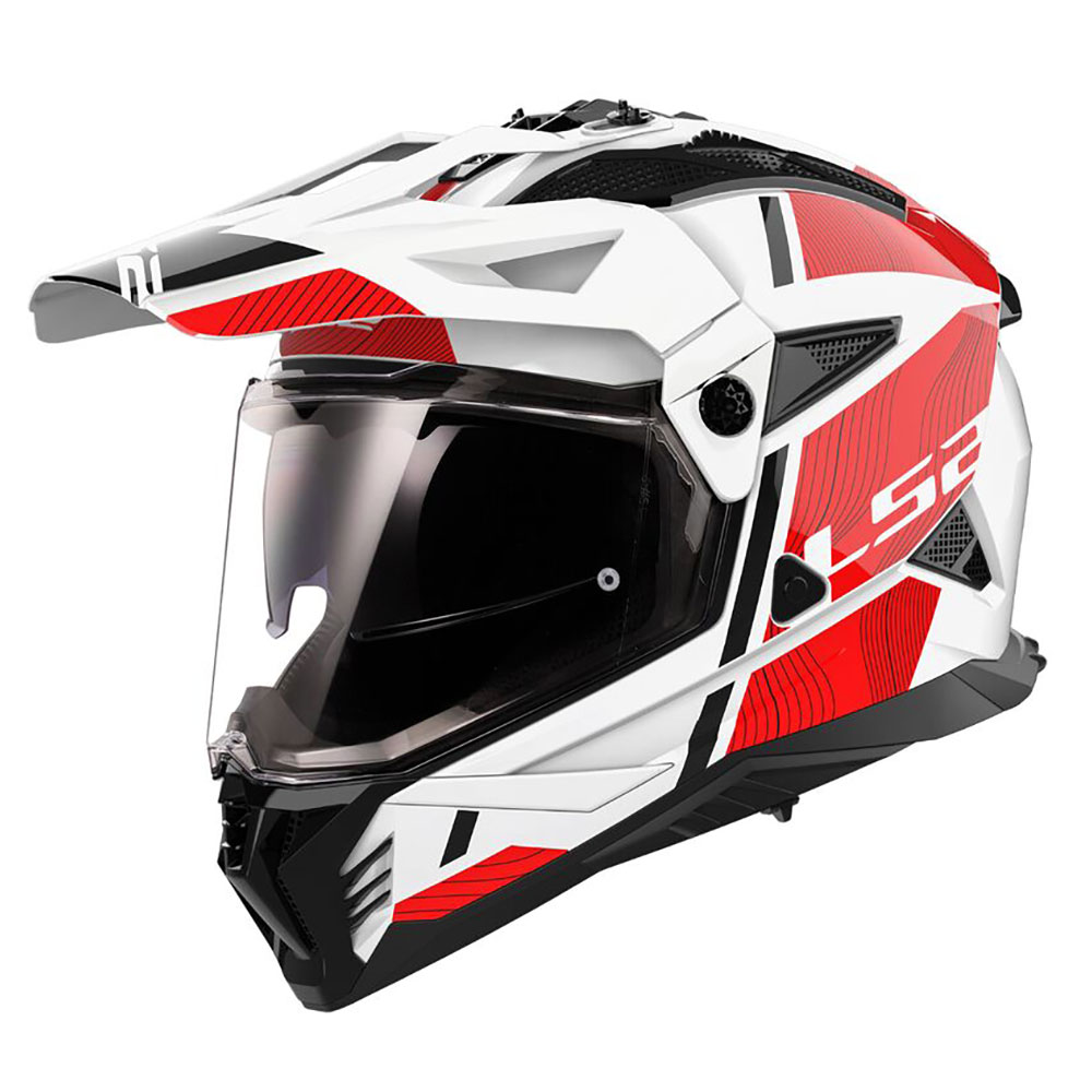 LS2 MX702 PIONEER II HILL, MOTO ĶIVERE, Balta, sarkana LS2 MX702 PIONEER II HILL, MOTO ĶIVERE, Balta, sarkana - Image 2