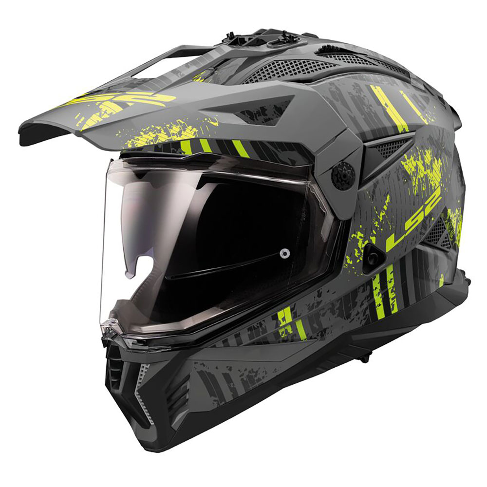 LS2 MX702 PIONEER II CRAZY, MOTO ĶIVERE, melna/ dzeltena matēta LS2 MX702 PIONEER II CRAZY, MOTO ĶIVERE, melna/ dzeltena matēta