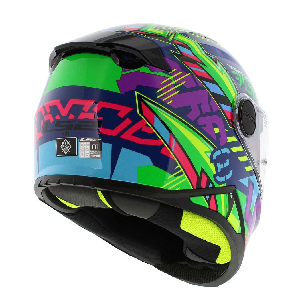 LS2 FF812 KID SVENT, MOTO ĶIVERE, zili zaļa LS2 FF812 KID SVENT, MOTO ĶIVERE, zili zaļa - Image 2