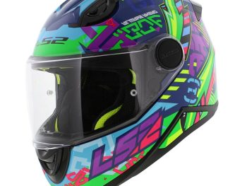LS2 FF812 KID SVENT, MOTO ĶIVERE, zili zaļa
