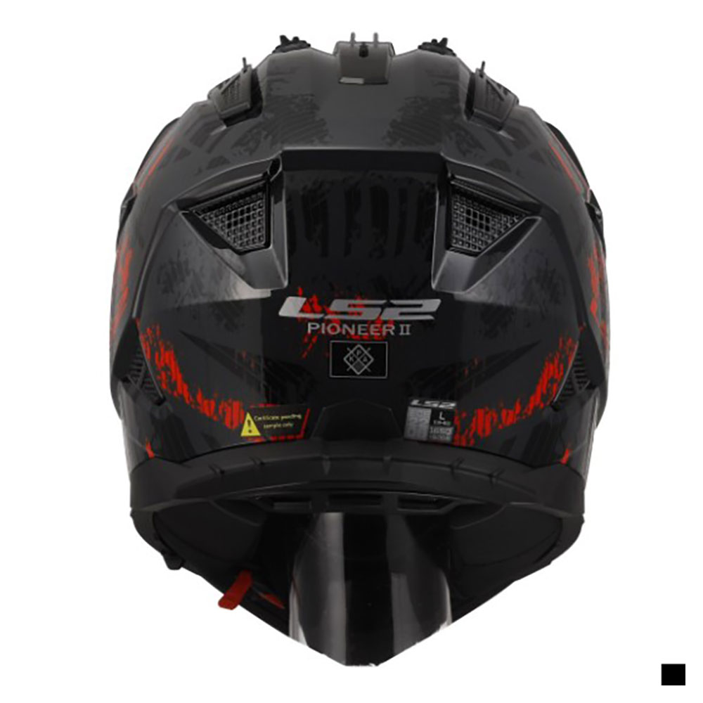 LS2 MX702 PIONEER II CRAZY, MOTO ĶIVERE, melna, sarkana matēta LS2 MX702 PIONEER II CRAZY, MOTO ĶIVERE, melna, sarkana matēta - Image 5