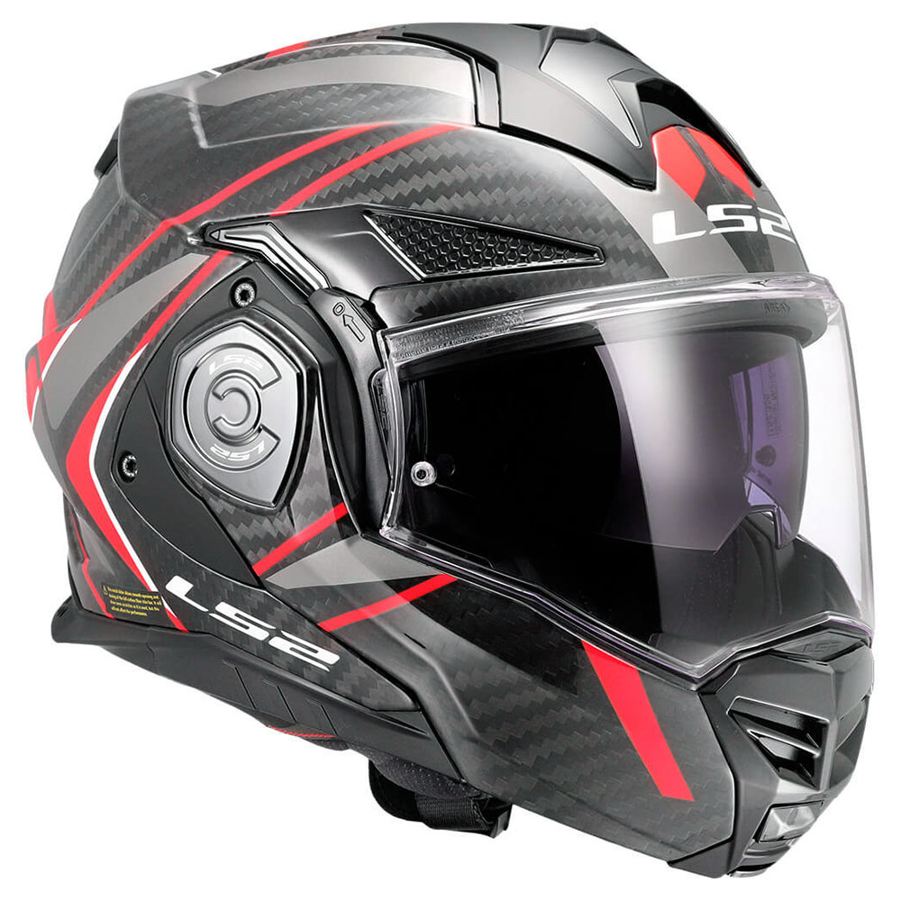 LS2 FF901 ADVANT X CARBON FUTURE II, MOTO ĶIVERE, sarkana LS2 FF901 ADVANT X CARBON FUTURE II, MOTO ĶIVERE, sarkana - Image 3
