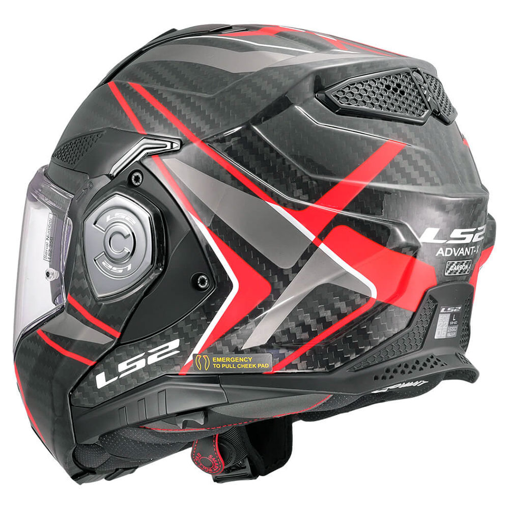 LS2 FF901 ADVANT X CARBON FUTURE II, MOTO ĶIVERE, sarkana LS2 FF901 ADVANT X CARBON FUTURE II, MOTO ĶIVERE, sarkana - Image 5