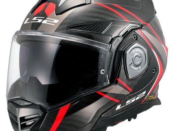 LS2 FF901 ADVANT X CARBON FUTURE II, MOTO ĶIVERE, sarkana