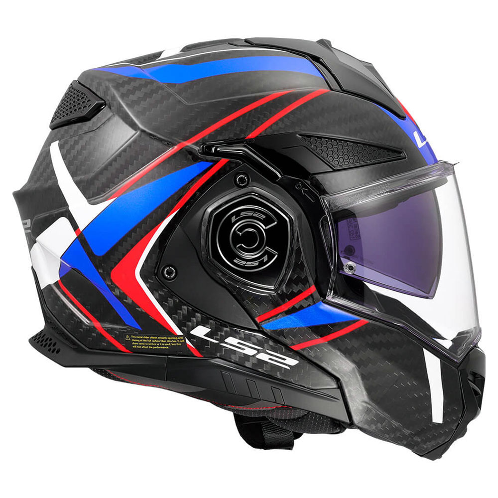 LS2 FF901 ADVANT X CARBON FUTURE II, MOTO ĶIVERE, balta, zila LS2 FF901 ADVANT X CARBON FUTURE II, MOTO ĶIVERE, balta, zila - Image 10