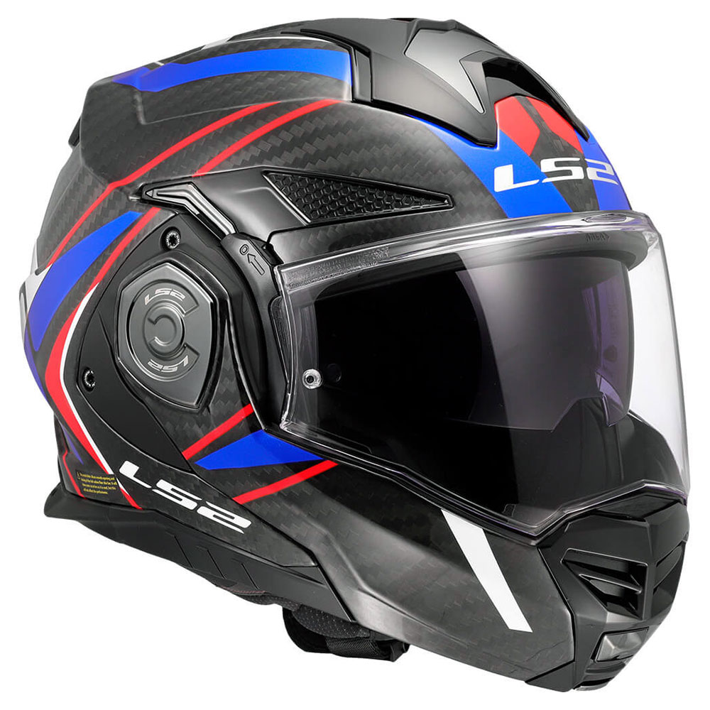LS2 FF901 ADVANT X CARBON FUTURE II, MOTO ĶIVERE, balta, zila LS2 FF901 ADVANT X CARBON FUTURE II, MOTO ĶIVERE, balta, zila - Image 11