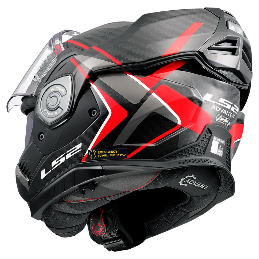 LS2 FF901 ADVANT X CARBON FUTURE II, MOTO ĶIVERE, sarkana LS2 FF901 ADVANT X CARBON FUTURE II, MOTO ĶIVERE, sarkana - Image 7