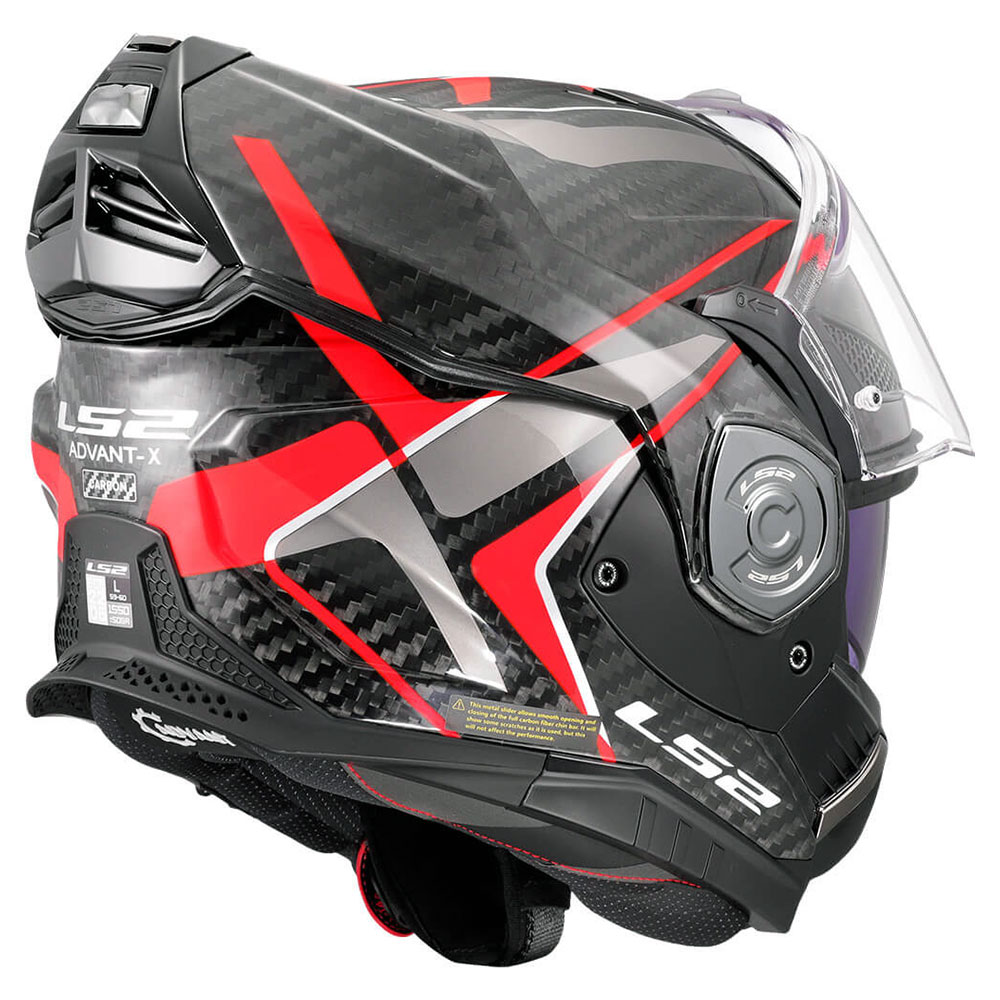 LS2 FF901 ADVANT X CARBON FUTURE II, MOTO ĶIVERE, sarkana LS2 FF901 ADVANT X CARBON FUTURE II, MOTO ĶIVERE, sarkana - Image 8