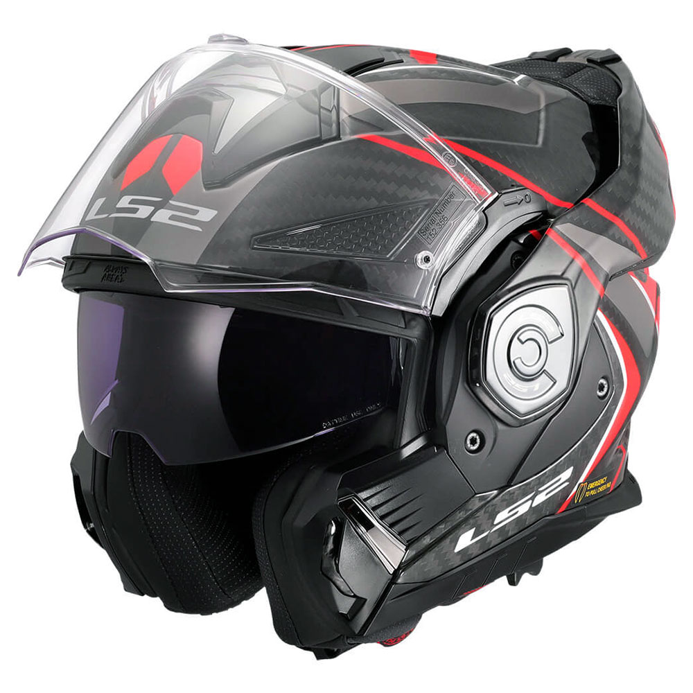 LS2 FF901 ADVANT X CARBON FUTURE II, MOTO ĶIVERE, sarkana LS2 FF901 ADVANT X CARBON FUTURE II, MOTO ĶIVERE, sarkana - Image 9