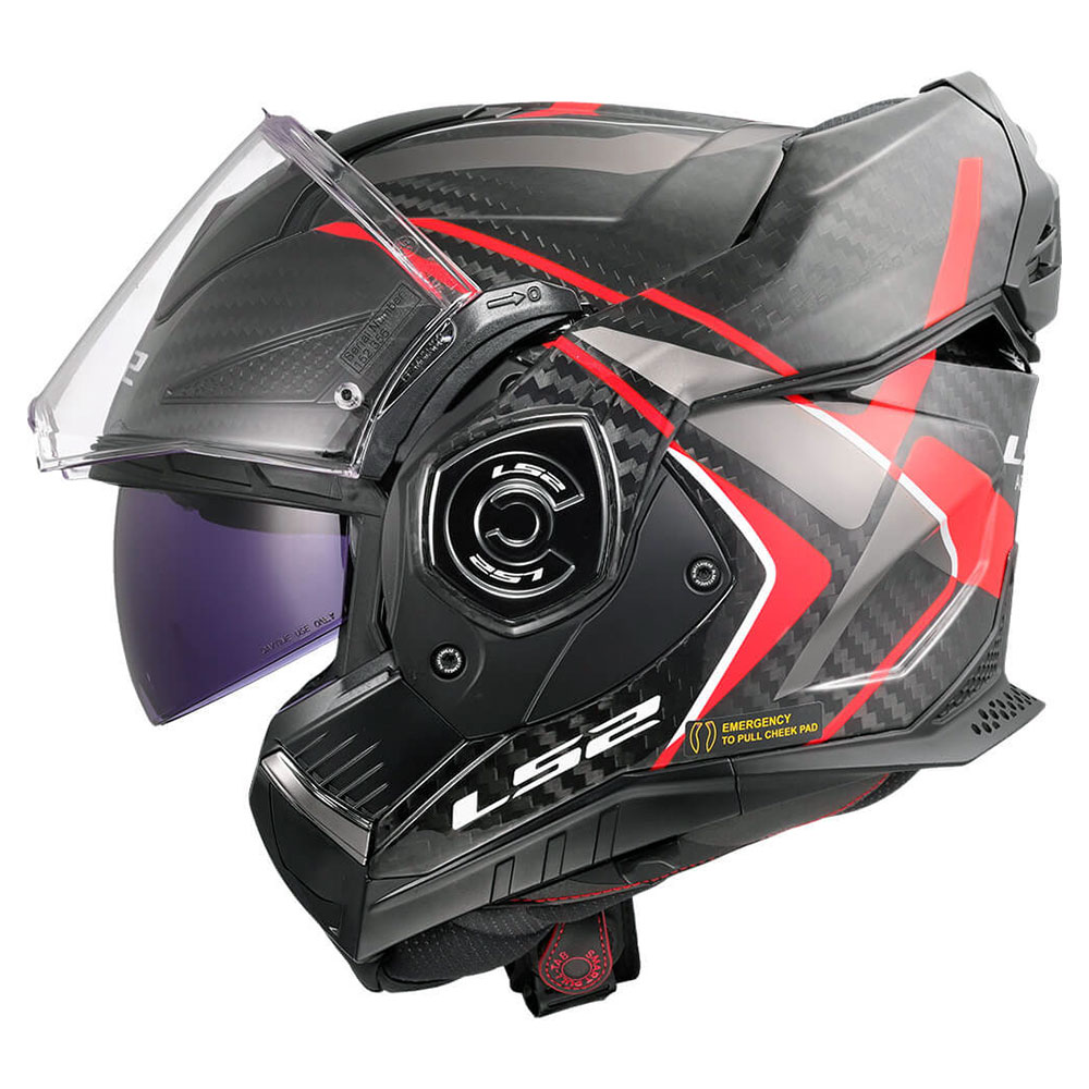 LS2 FF901 ADVANT X CARBON FUTURE II, MOTO ĶIVERE, sarkana LS2 FF901 ADVANT X CARBON FUTURE II, MOTO ĶIVERE, sarkana - Image 10