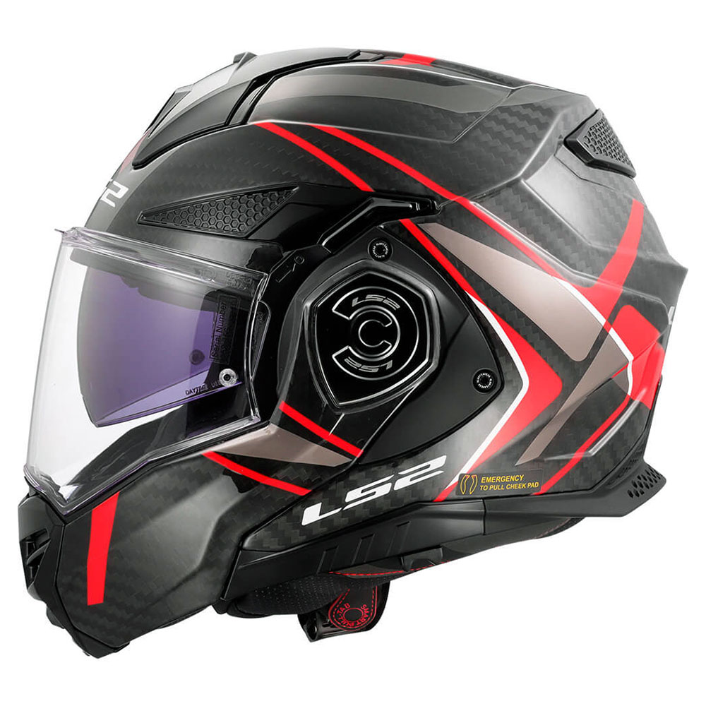 LS2 FF901 ADVANT X CARBON FUTURE II, MOTO ĶIVERE, sarkana LS2 FF901 ADVANT X CARBON FUTURE II, MOTO ĶIVERE, sarkana - Image 11