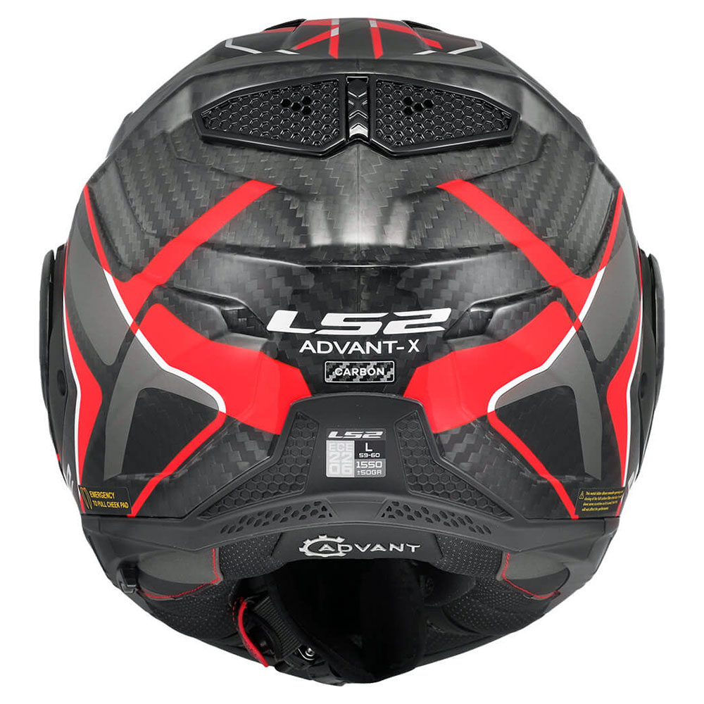LS2 FF901 ADVANT X CARBON FUTURE II, MOTO ĶIVERE, sarkana LS2 FF901 ADVANT X CARBON FUTURE II, MOTO ĶIVERE, sarkana - Image 13