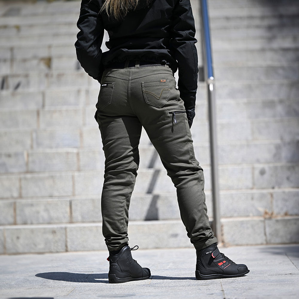LS2 Router Lady sieviešu moto bikses - XXL, olīvju zaļa LS2 Router Lady sieviešu moto bikses - XXL, olīvju zaļa - Image 5