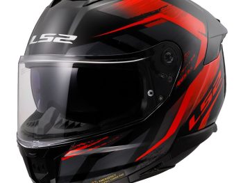 LS2 FF808 STREAM II FURY, MOTO ĶIVERE, melna, sarkana
