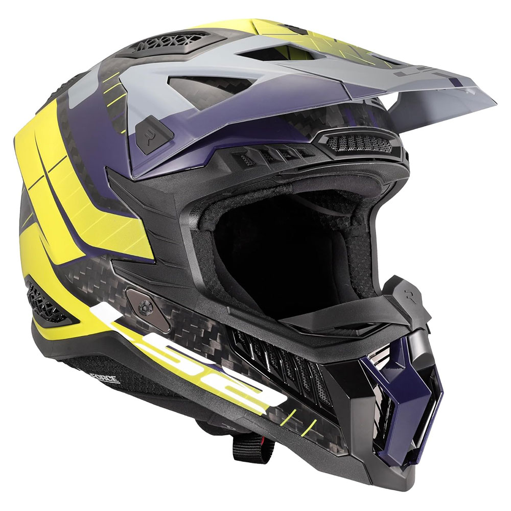LS2 MX703 C X-FORCE GALUO, MOTO ĶIVERE, pelēka dzeltena LS2 MX703 C X-FORCE GALUO, MOTO ĶIVERE, pelēka dzeltena - Image 2