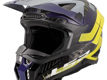LS2 MX703 C X-FORCE GALUO, MOTO ĶIVERE, pelēka dzeltena