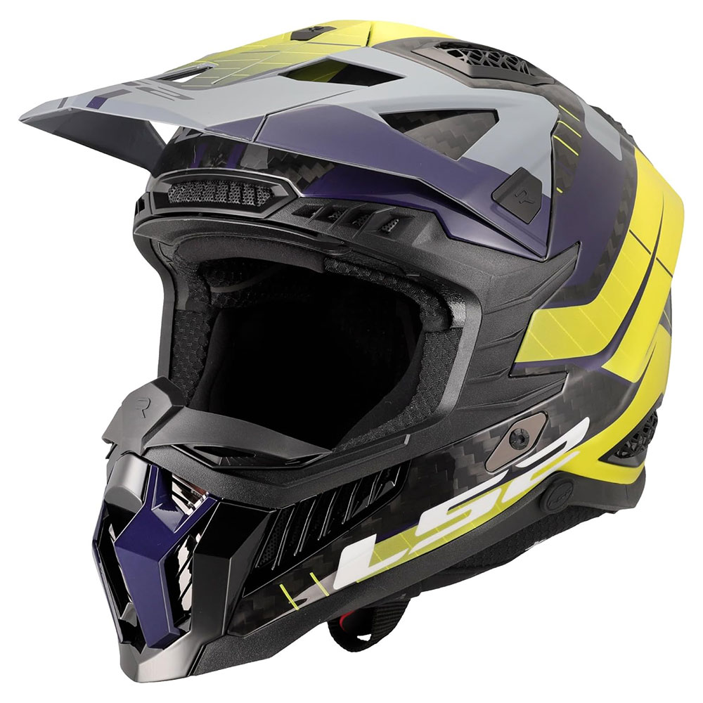 LS2 MX703 C X-FORCE GALUO, MOTO ĶIVERE, pelēka dzeltena LS2 MX703 C X-FORCE GALUO, MOTO ĶIVERE, pelēka dzeltena
