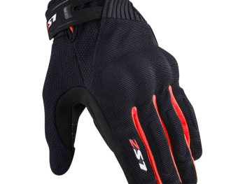 LS2 Dart II vīriešu moto cimdi - melni, sarkani