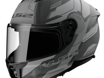 LS2 FF808 STREAM II SHADOW, MOTO ĶIVERE, matēta titāna pelēka