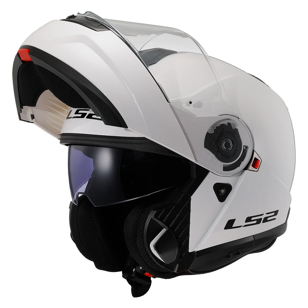 LS2 FF908 STROBE II SOLID, MOTO ĶIVERE, balta spīdīga LS2 FF908 STROBE II SOLID, MOTO ĶIVERE, balta spīdīga - Image 4