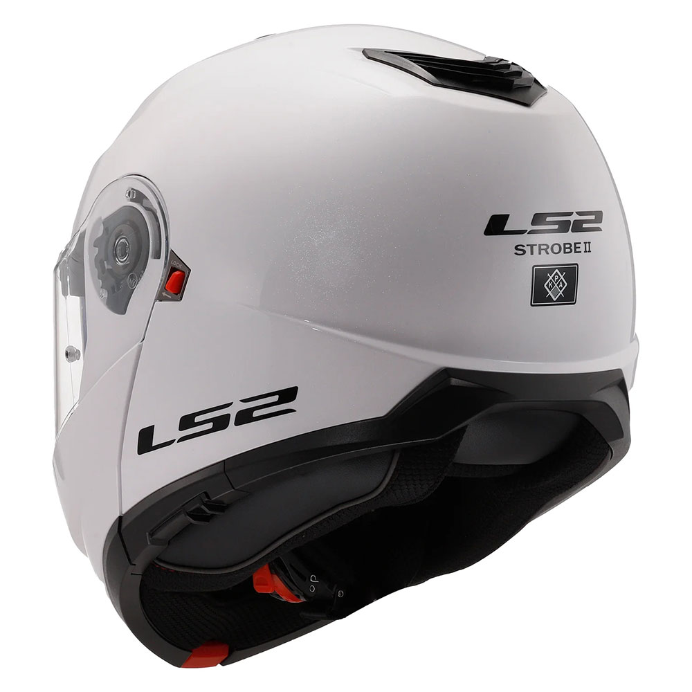 LS2 FF908 STROBE II SOLID, MOTO ĶIVERE, balta spīdīga LS2 FF908 STROBE II SOLID, MOTO ĶIVERE, balta spīdīga - Image 2