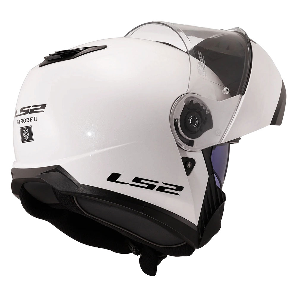 LS2 FF908 STROBE II SOLID, MOTO ĶIVERE, balta spīdīga LS2 FF908 STROBE II SOLID, MOTO ĶIVERE, balta spīdīga - Image 7