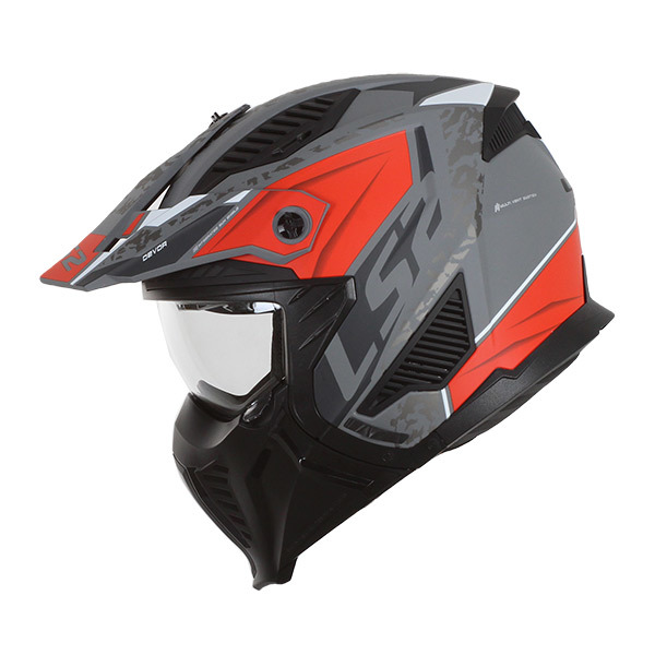 LS2 OF606 DRIFTER DEVOR, MOTO ĶIVERE, matēta sudraba, titāna, sarkana LS2 OF606 DRIFTER DEVOR, MOTO ĶIVERE, matēta sudraba, titāna, sarkana - Image 3