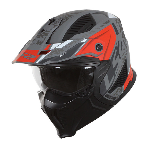 LS2 OF606 DRIFTER DEVOR, MOTO ĶIVERE, matēta sudraba, titāna, sarkana LS2 OF606 DRIFTER DEVOR, MOTO ĶIVERE, matēta sudraba, titāna, sarkana - Image 2