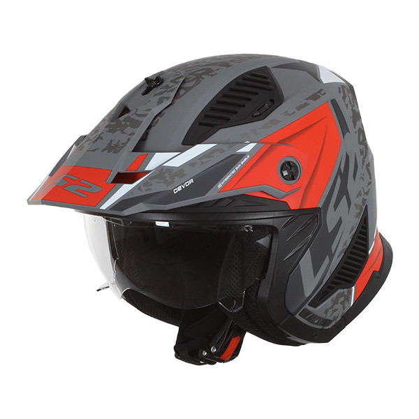 LS2 OF606 DRIFTER DEVOR, MOTO ĶIVERE, matēta sudraba, titāna, sarkana LS2 OF606 DRIFTER DEVOR, MOTO ĶIVERE, matēta sudraba, titāna, sarkana - Image 6