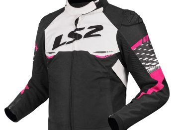 LS2 Apex Lady sieviešu moto jaka - balta, rozā