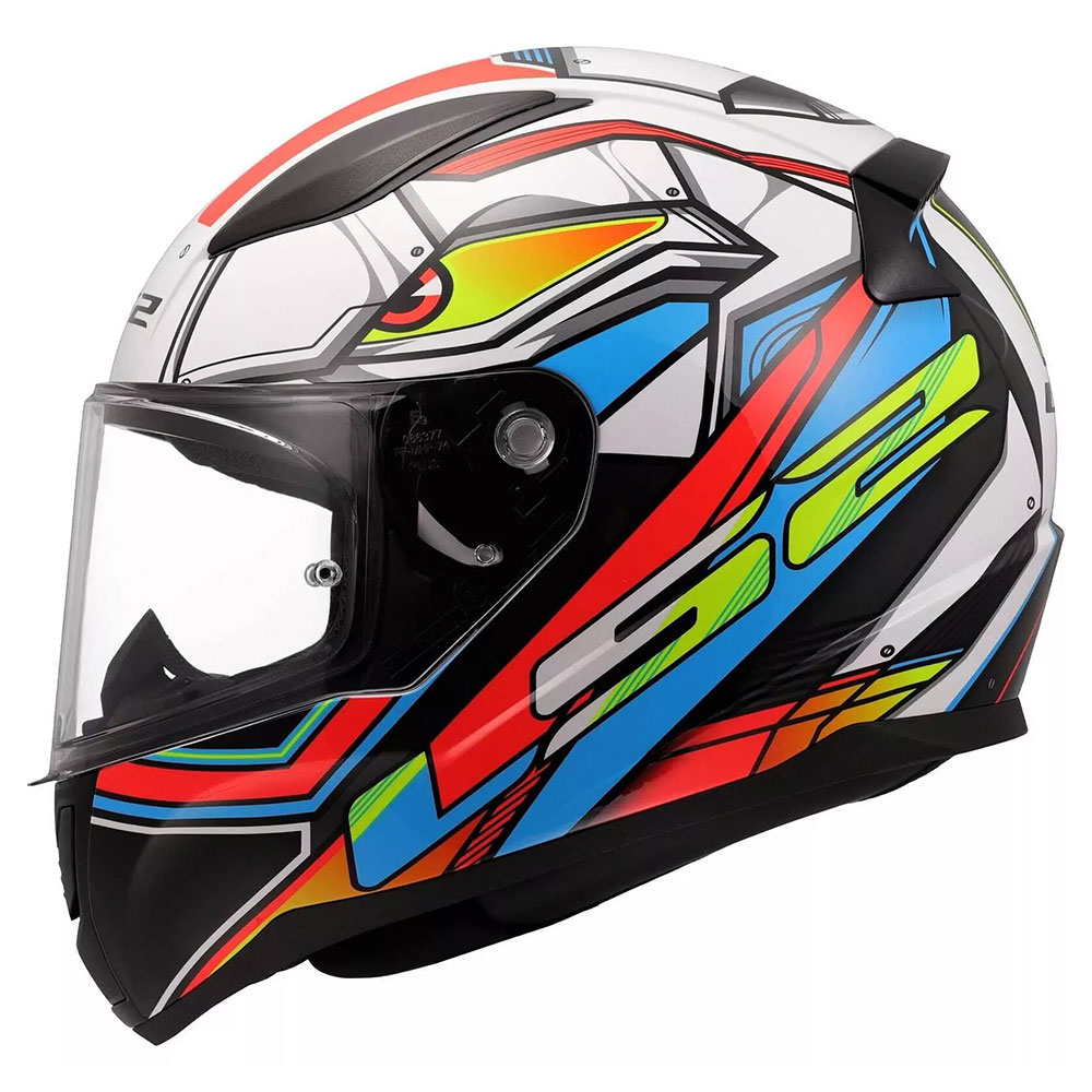 LS2 FF353 RAPID II XDRON, MOTO ĶIVERE, balta neona oranža LS2 FF353 RAPID II XDRON, MOTO ĶIVERE, balta neona oranža - Image 2
