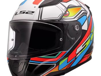 LS2 FF353 RAPID II XDRON, MOTO ĶIVERE, balta neona oranža