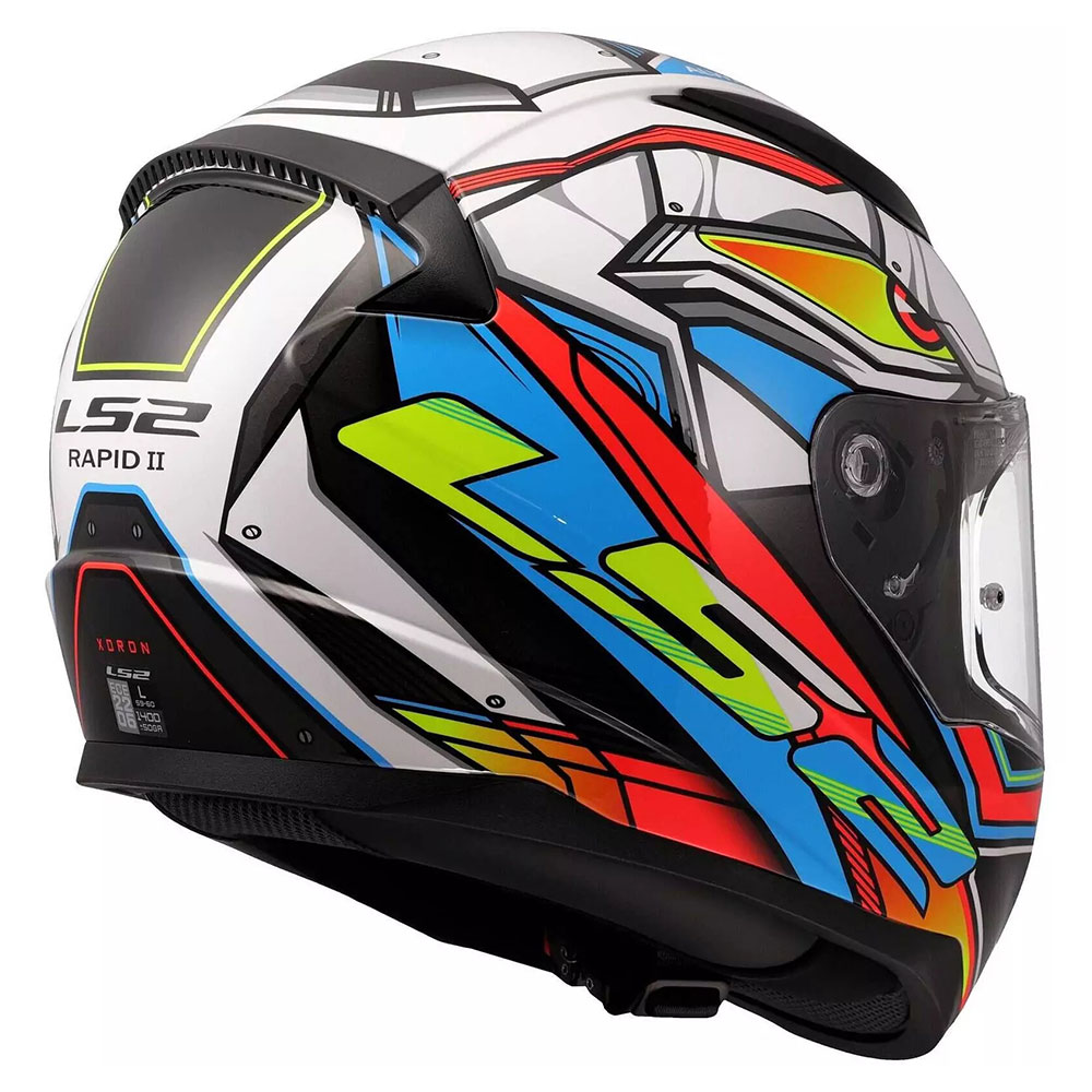 LS2 FF353 RAPID II XDRON, MOTO ĶIVERE, balta neona oranža LS2 FF353 RAPID II XDRON, MOTO ĶIVERE, balta neona oranža - Image 6