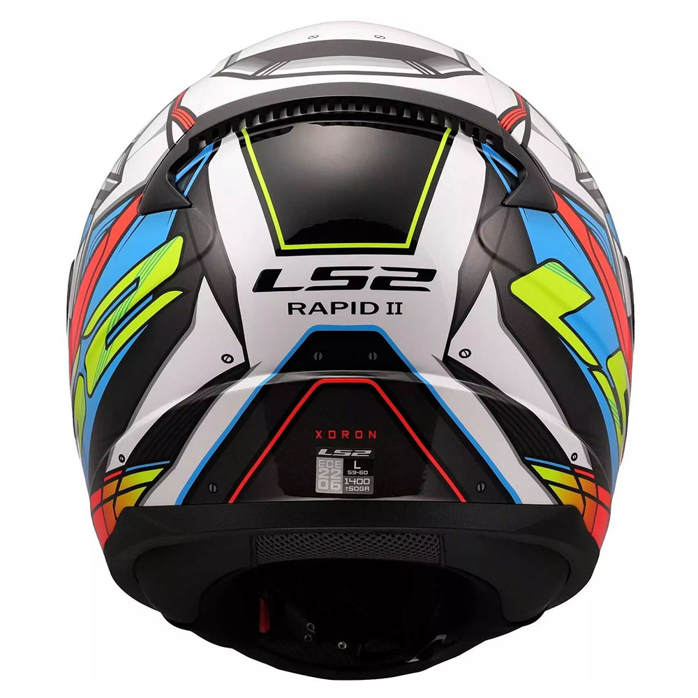 LS2 FF353 RAPID II XDRON, MOTO ĶIVERE, balta neona oranža LS2 FF353 RAPID II XDRON, MOTO ĶIVERE, balta neona oranža - Image 8
