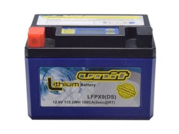 Akumulators moto litija 12V 108A , WTX9-BS (YTX9-BS) 150x87x105mm