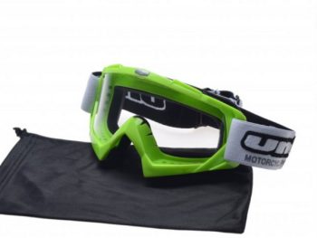 Moto brilles bērnu un pieaugušo ķiverēm motokrosam un enduro Model 18 zaļas
