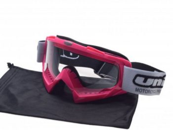 Moto brilles bērnu un pieaugušo ķiverēm motokrosam un enduro Model 18 rozā