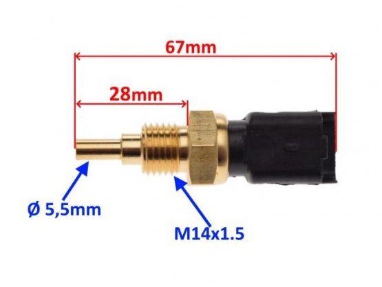Temperatūras devējs M14x1.5 4 PIN Aprilia, Piaggio, Vespa Temperatūras devējs M14x1.5 4 PIN Aprilia, Piaggio, Vespa - Image 2