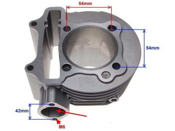 Cilindra komplekts 57,40mm priekš 4T GY6 150cc dzinēja Cilindra komplekts 57,40mm priekš 4T GY6 150cc dzinēja - Image 4