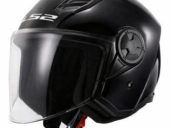 LS2 OF616 AIRFLOW II SOLID, MOTO ĶIVERE, melna spīdīga