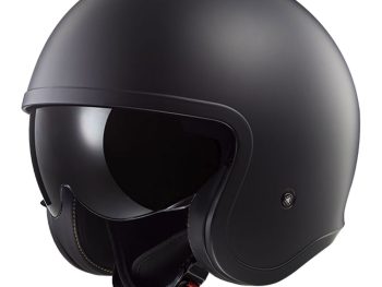 LS2 OF599 SPITFIRE II SOLID, MOTO ĶIVERE, melna matēta