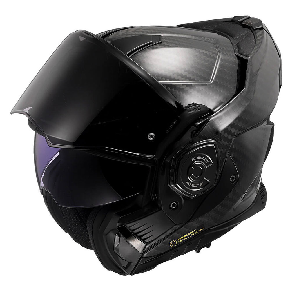 LS2 FF901 ADVANT X SOLID CARBON, MOTO ĶIVERE, melna spīdīga LS2 FF901 ADVANT X SOLID CARBON, MOTO ĶIVERE, melna spīdīga - Image 5