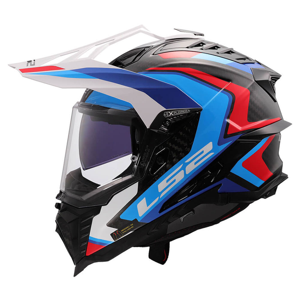 LS2 MX701 C EXPLORER FRONTIER II, MOTO ĶIVERE, balta, zila LS2 MX701 C EXPLORER FRONTIER II, MOTO ĶIVERE, balta, zila - Image 4