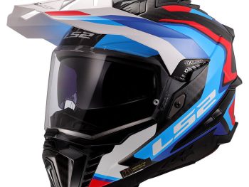 LS2 MX701 C EXPLORER FRONTIER II, MOTO ĶIVERE, balta, zila