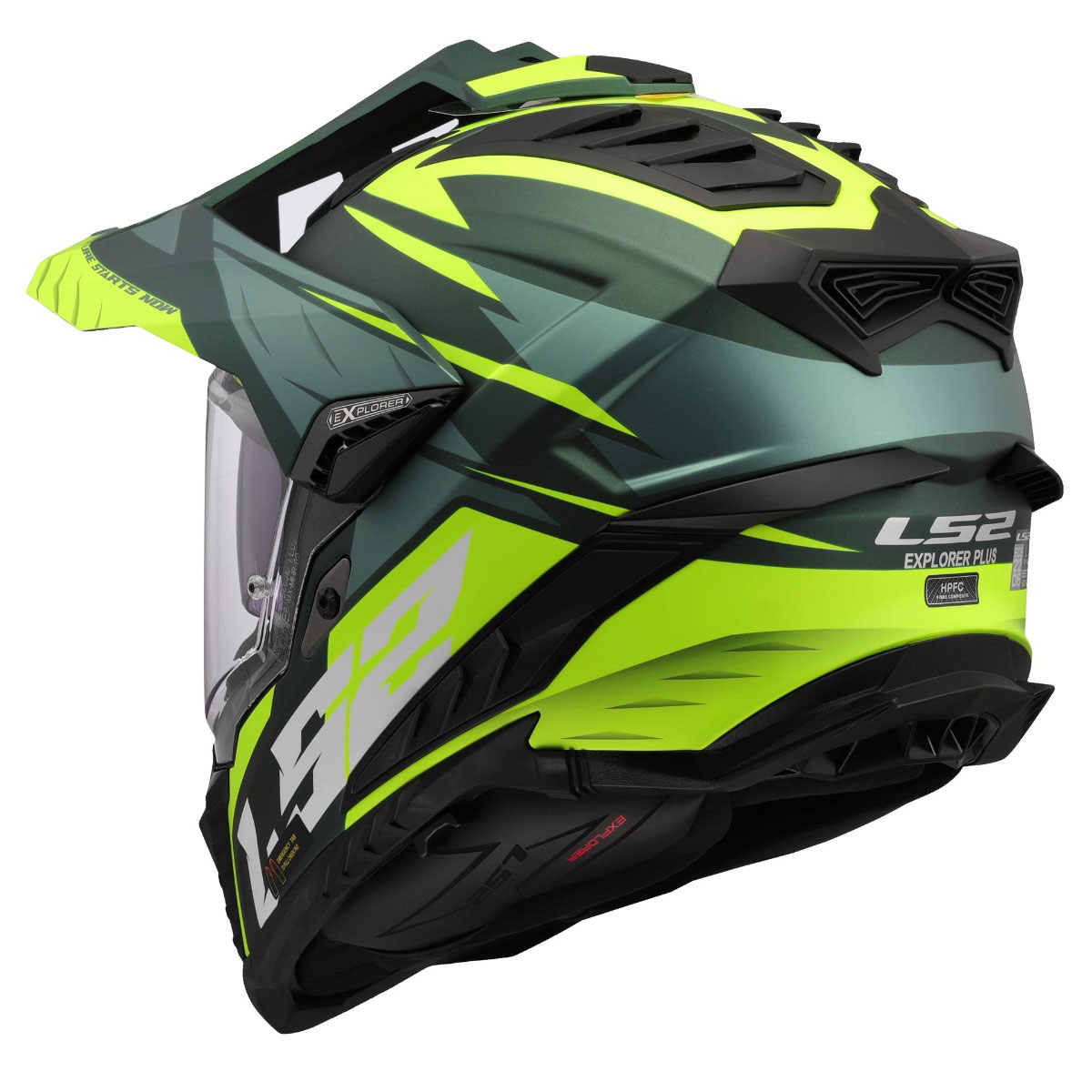 LS2 MX701 EXPLORER SPIRE, MOTO ĶIVERE, matēti zaļa dzeltena LS2 MX701 EXPLORER SPIRE, MOTO ĶIVERE, matēti zaļa dzeltena - Image 6