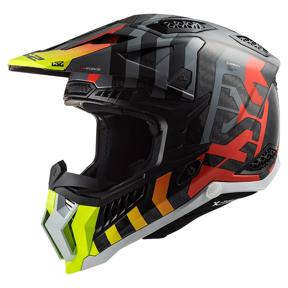 LS2 MX703 C X-FORCE BARRIER, MOTO ĶIVERE, dzelteni sarkana LS2 MX703 C X-FORCE BARRIER, MOTO ĶIVERE, dzelteni sarkana