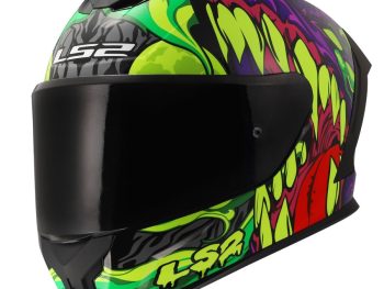LS2 FF820 RAPID III LYCANT, MOTO ĶIVERE, violeta, zaļa